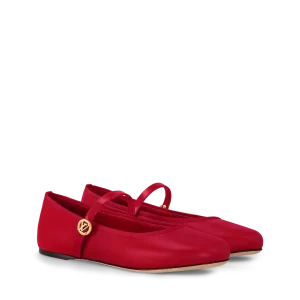 ROMY 平底芭蕾鞋红色