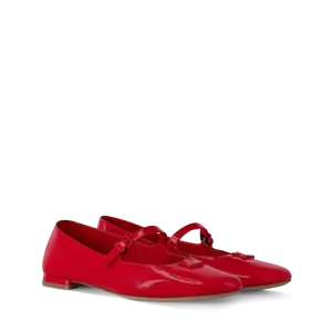 SWING 平底玛丽珍芭蕾鞋红色