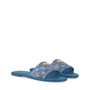 LILY 平底凉拖蓝色