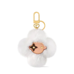 VIVIENNE FUR 钥匙扣白色