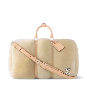 KEEPALL BANDOULIÈRE 50 羊毛皮革旅行袋