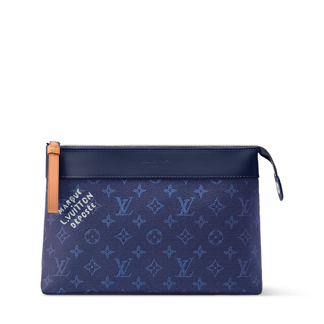 POCHETTE VOYAGE SOUPLE 手拿包蓝色
