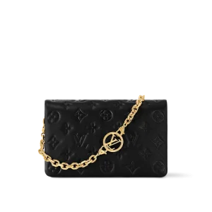 POCHETTE COUSSIN 手袋黑色